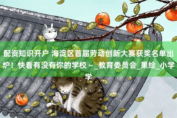 配资知识开户 海淀区首届劳动创新大赛获奖名单出炉！快看有没有你的学校～_教育委员会_果绘_小学