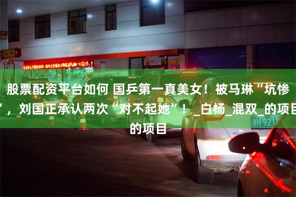股票配资平台如何 国乒第一真美女！被马琳“坑惨”，刘国正承认两次“对不起她”！_白杨_混双_的项目